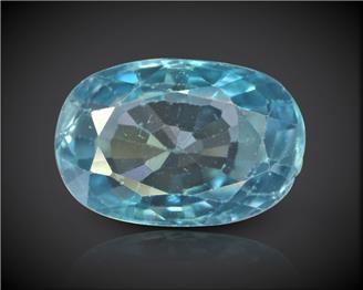 Blue Zircon Natural Certified 3.68 carats (DIN 90266 )